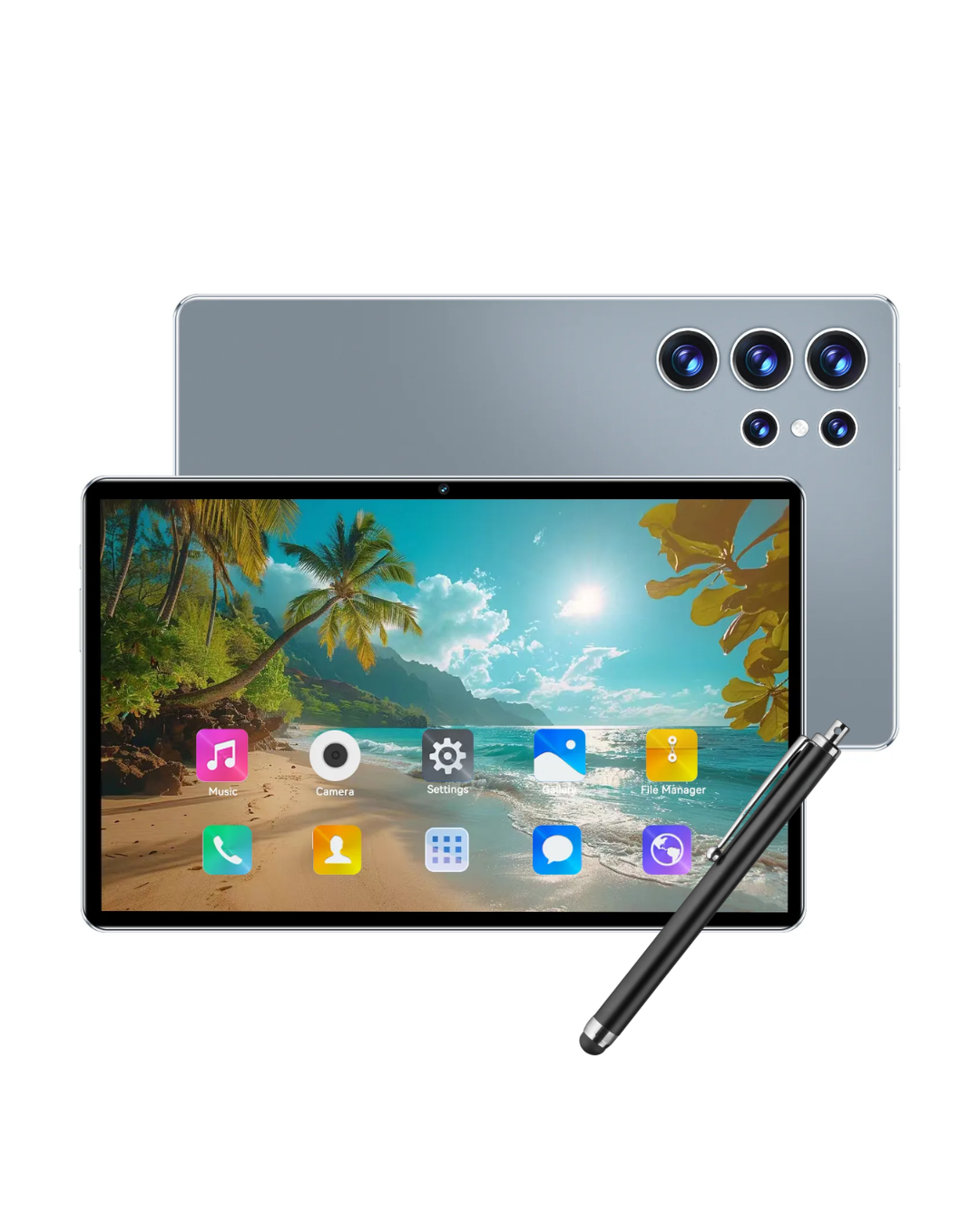 10.1 İnç Android Tablet 16GB RAM 1TB Depolama Klavyeli Tablet Seti