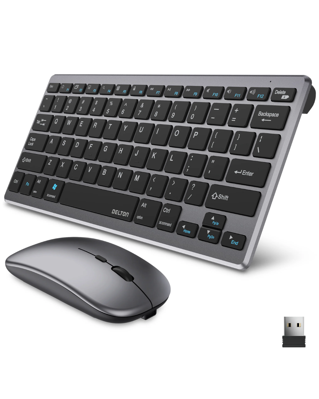Bluetooth ve 2.4G Destekli Kablosuz Klavye Mouse Seti Şarj Edilebilir