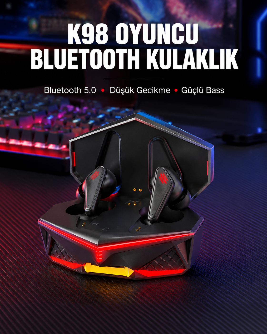 Bluetooth 5.0 Kablosuz Kulaklık Suya Dayanıklı Yeni Nesil