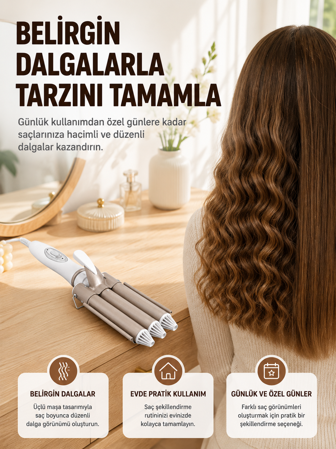 Profesyonel Kullanıma Uygun Bukle Maşası Yeni Nesil