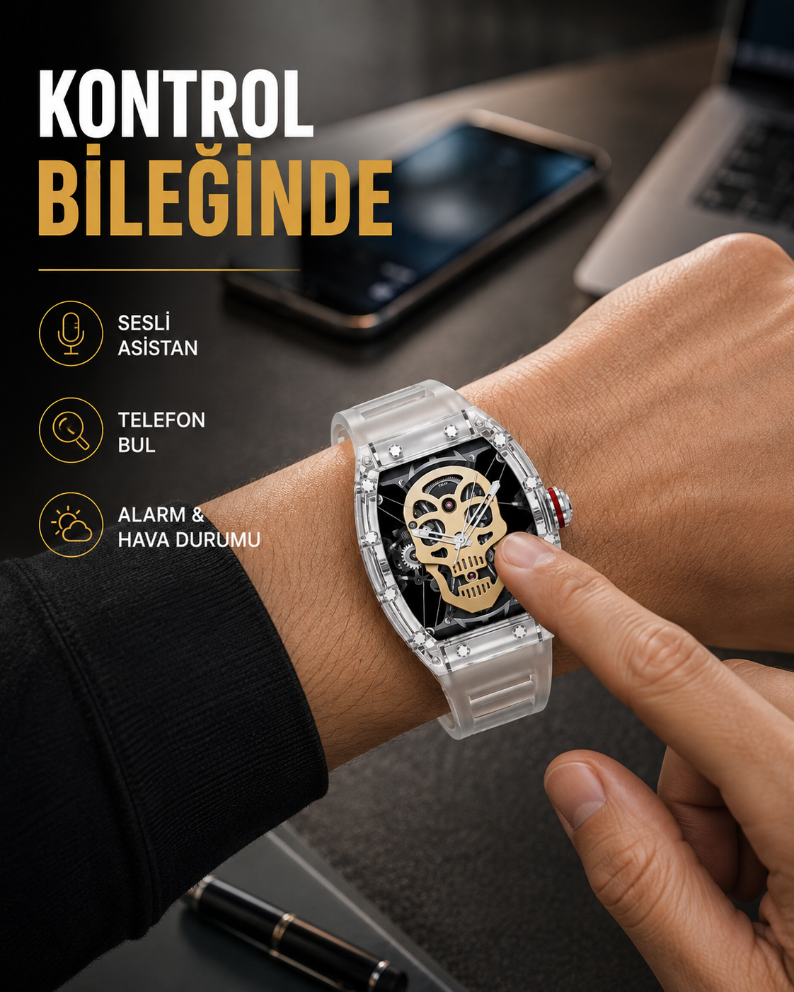 Bluetooth Arama Özellikli Akıllı Saat Çok Fonksiyonlu Yeni Nesil