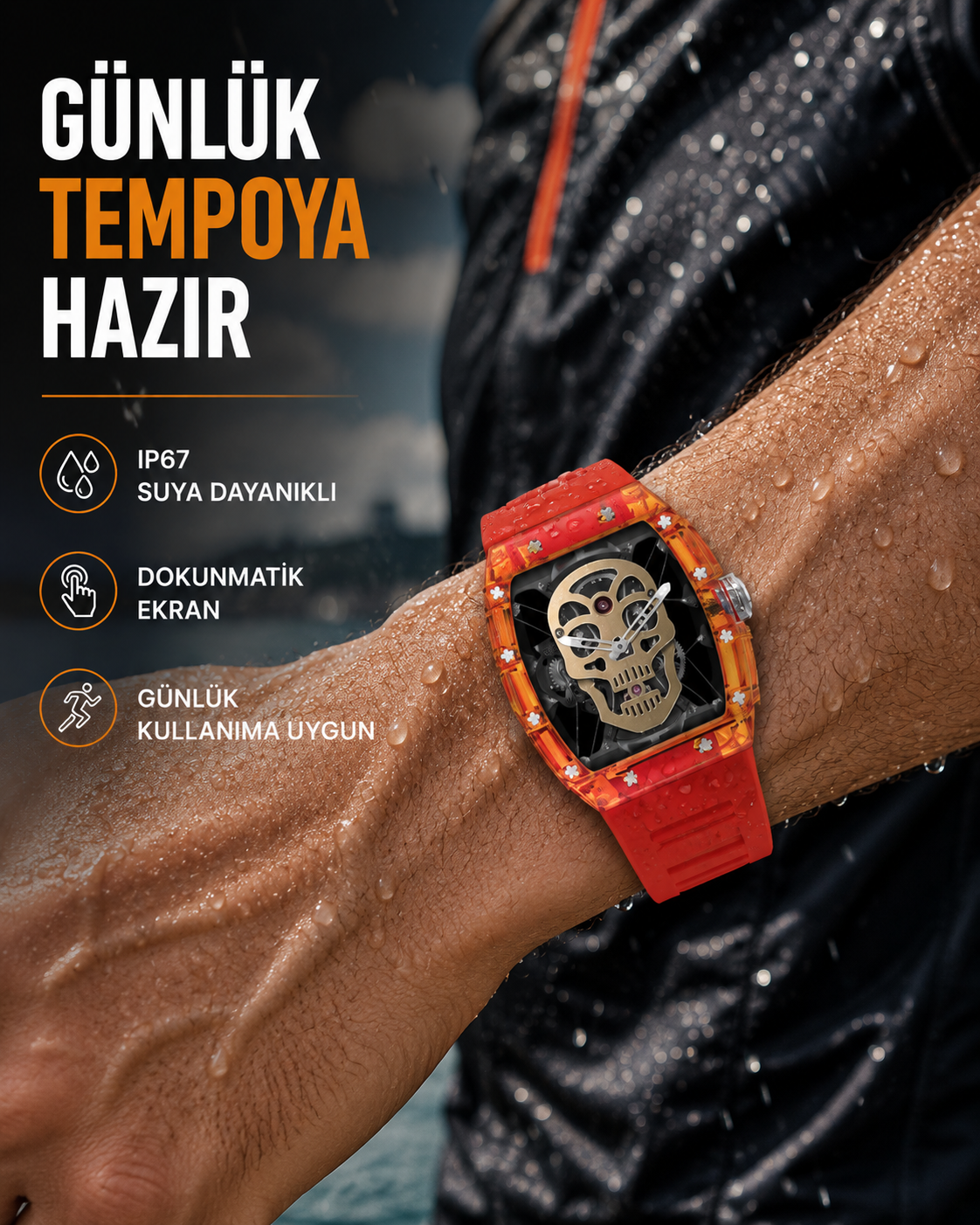 Dokunmatik Akıllı Saat Spor ve Günlük Kullanım Yeni Nesil