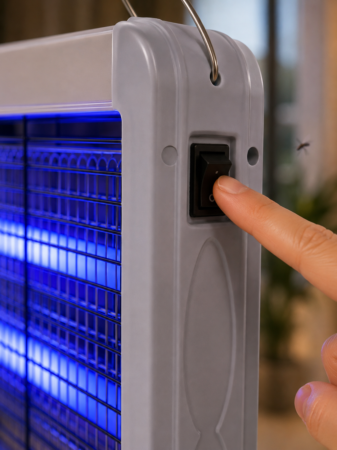 12W Elektrikli Sinek Öldürücü Çift UV Işıklı Asılabilir Böcek Öldürücü Lamba