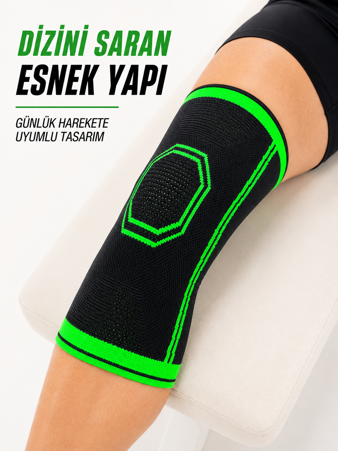Sporcu Dizlik Esnek Örme Diz Koruyucu Nefes Alan Hafif ve Konforlu Tasarım