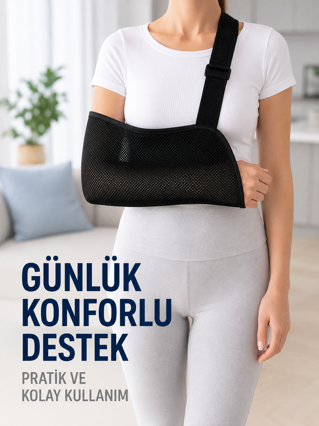 Fileli Kol Askısı Ayarlanabilir Omuz Askılı Nefes Alabilen Kol Destekleyici