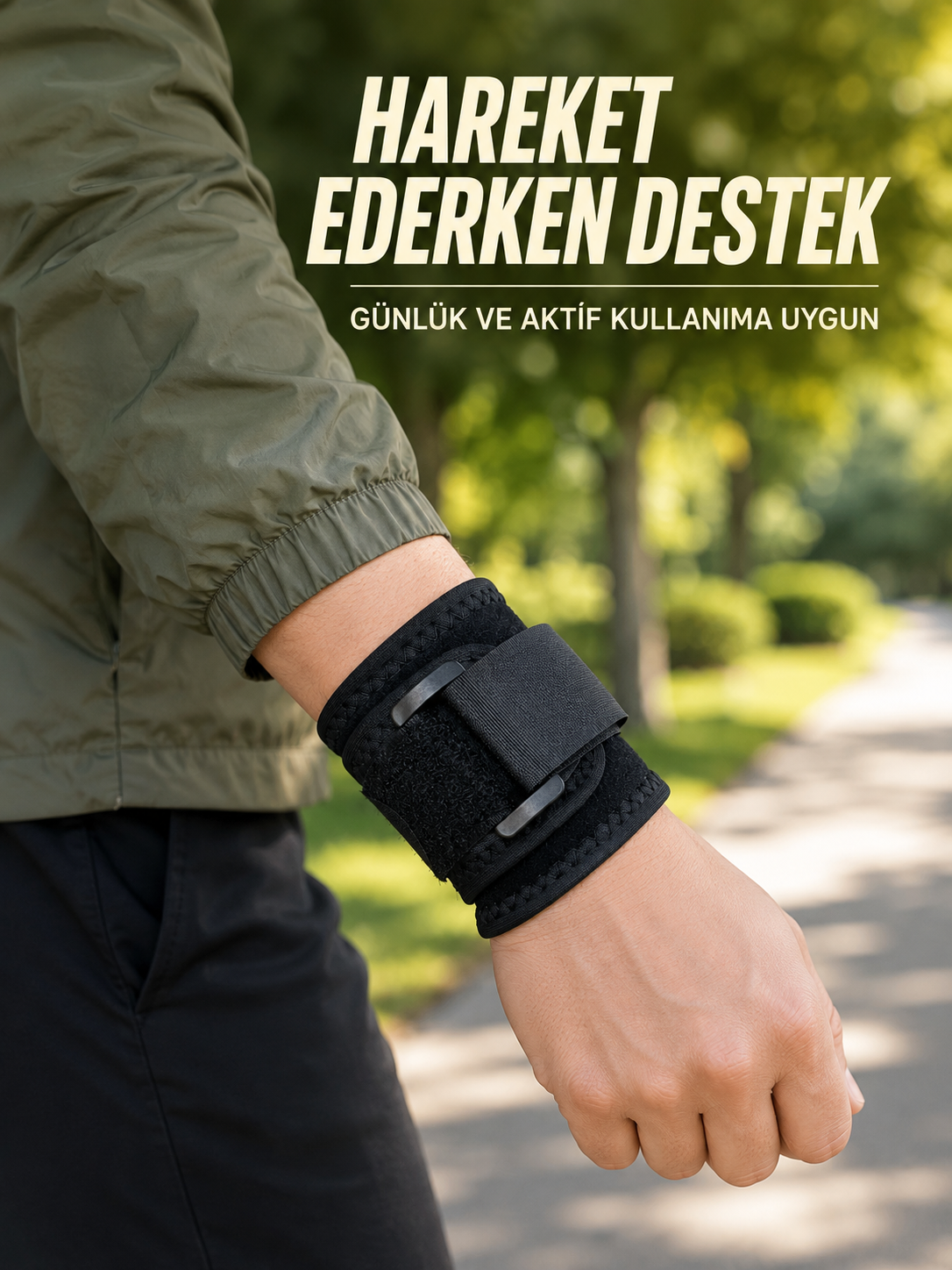 Ayarlanabilir Bilek Destekliği Cırtlı Bileklik Günlük Kullanım ve Spor İçin Bilek Desteği
