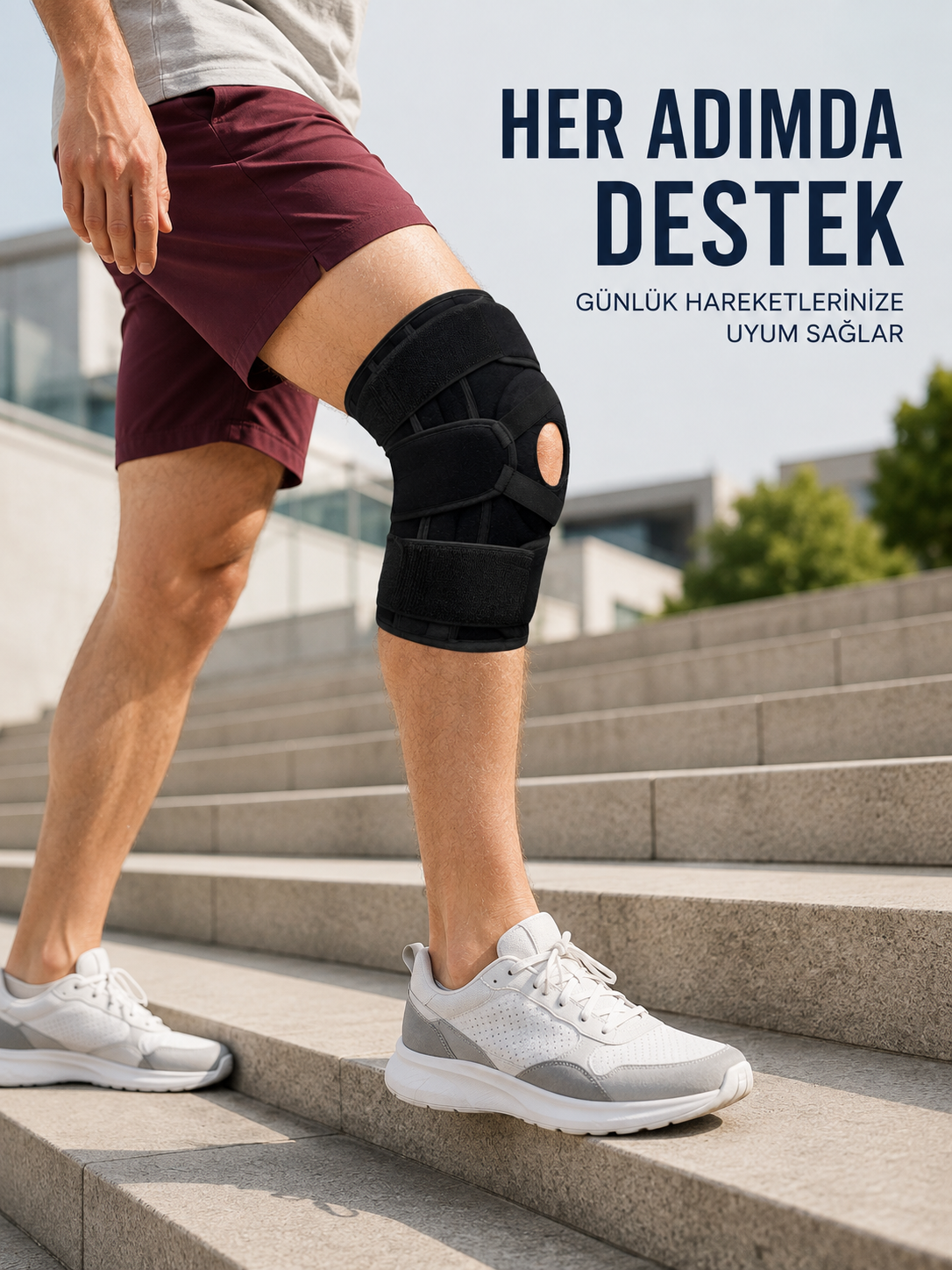 Silikon Patella Destekli Dizlik Nefes Alabilir Ayarlanabilir Cırtlı Ligament Desteği