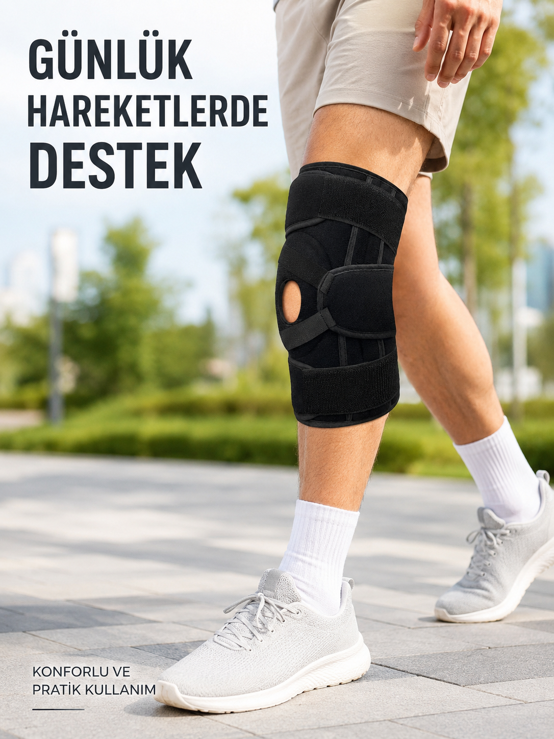 Sporcu Patella Dizliği Esnek Ligamentli Silikon Pedli Menisküs Diz Destek Bandajı