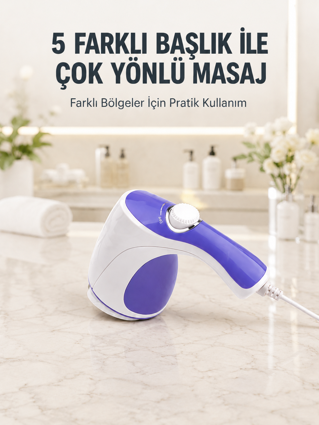 Elektrikli Masaj Aleti 5 Başlıklı Güçlü Titreşimli Selülit Karşıtı Vücut Masaj Cihazı