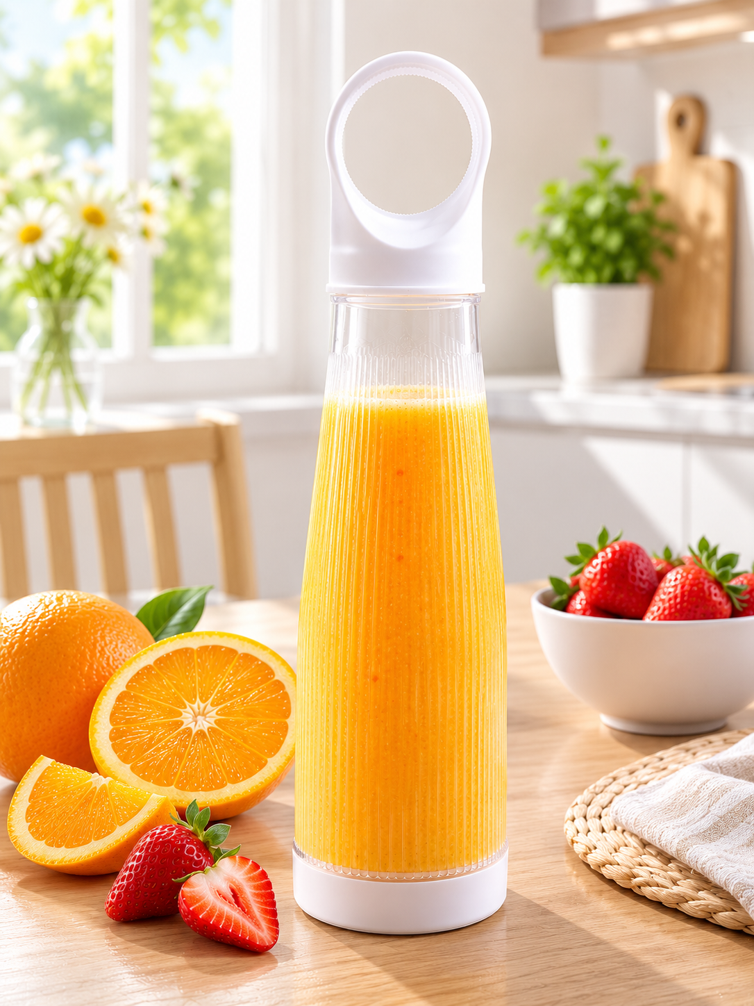 Mini Smoothie Blender 400 ML Şarj Edilebilir Taşınabilir Kablosuz İçecek Blenderı