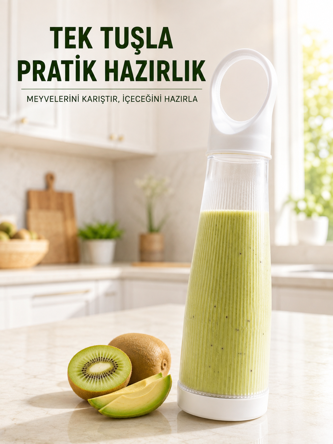 Şarjlı Smoothie Blender 400 ML Taşınabilir Meyve Karıştırıcı Pratik Mini Blender