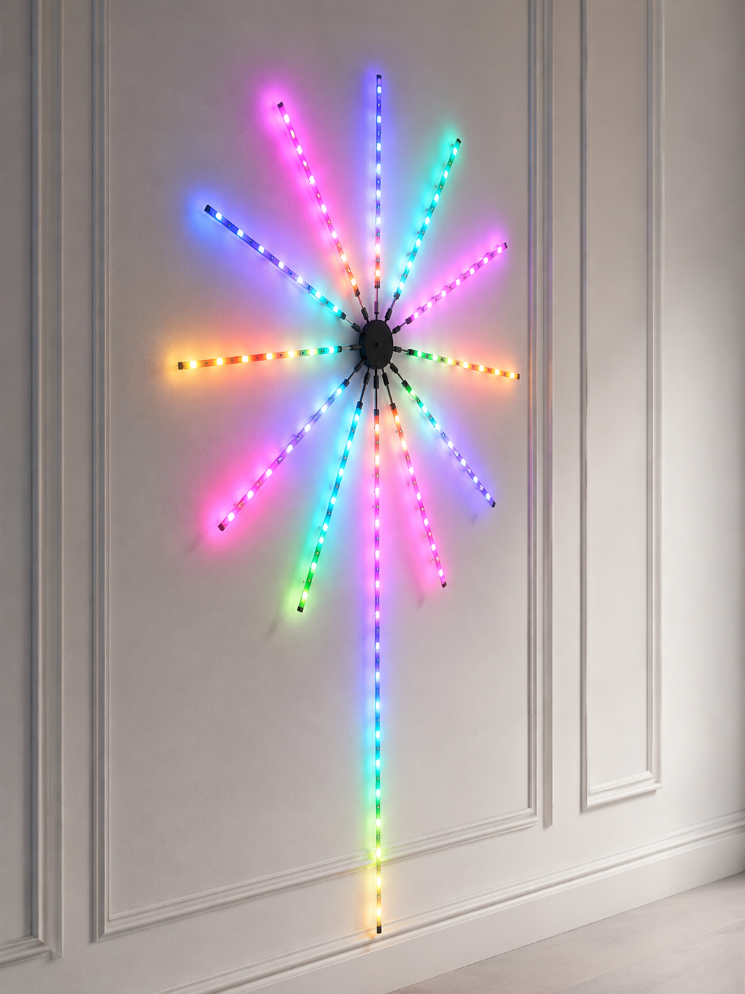 RGB LED Duvar Lambası Uzaktan Kumandalı Telefon Kontrollü Ortam Aydınlatması