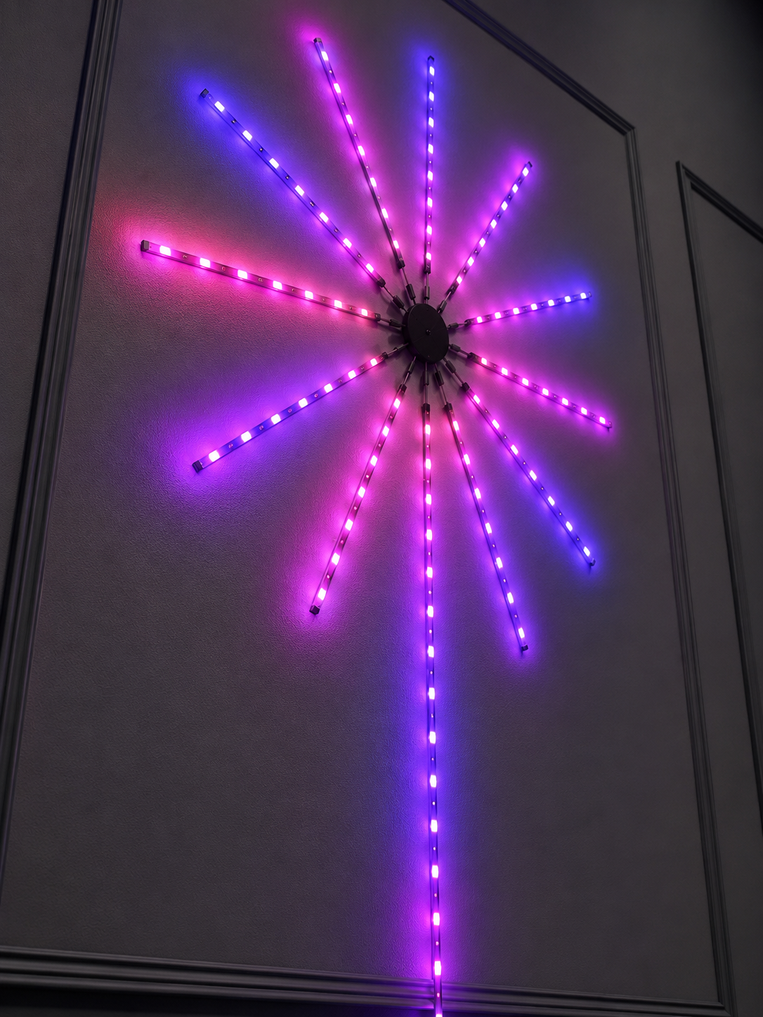 RGB LED Duvar Lambası Uzaktan Kumandalı Telefon Kontrollü Ortam Aydınlatması