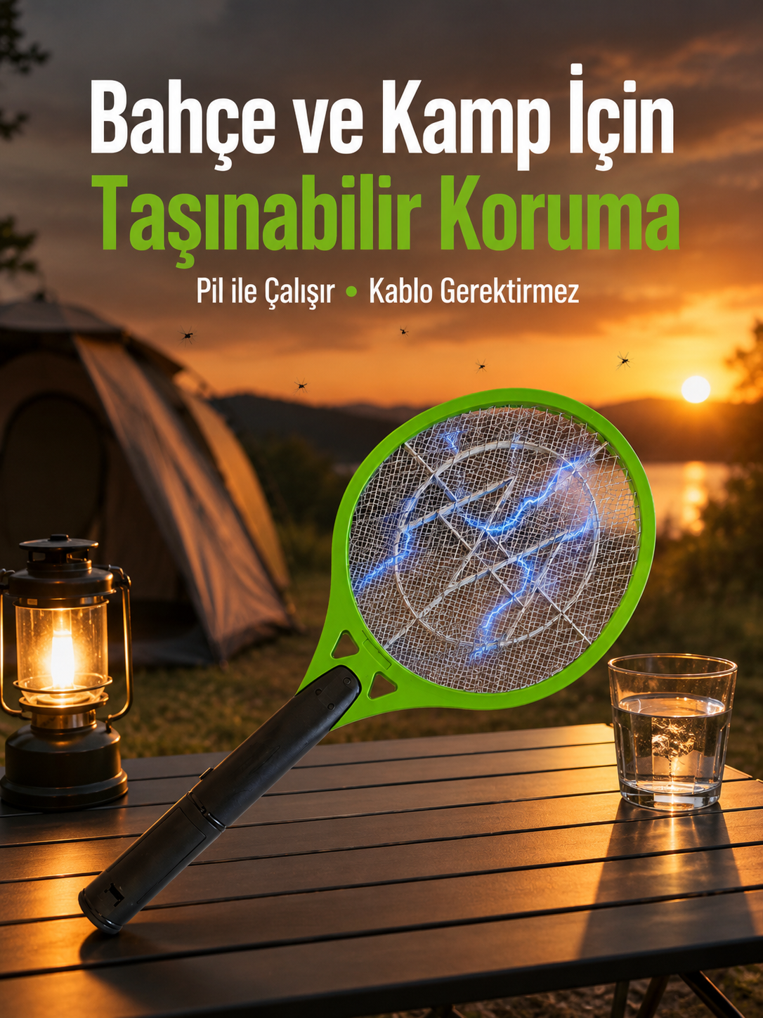 Taşınabilir Elektronik Sinek Kovucu | Balkon, Bahçe ve Kamp İçin İdeal Yeni Nesil